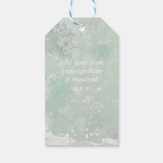 Vrolijk kerstcadeau labels winterbloemvossen cadeaulabel (Achterkant)