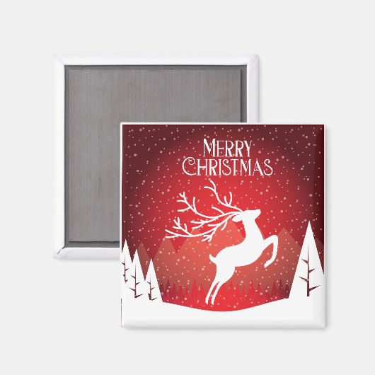 Vrolijk kerstcadeau magneet (Voorkant / Achterkant)