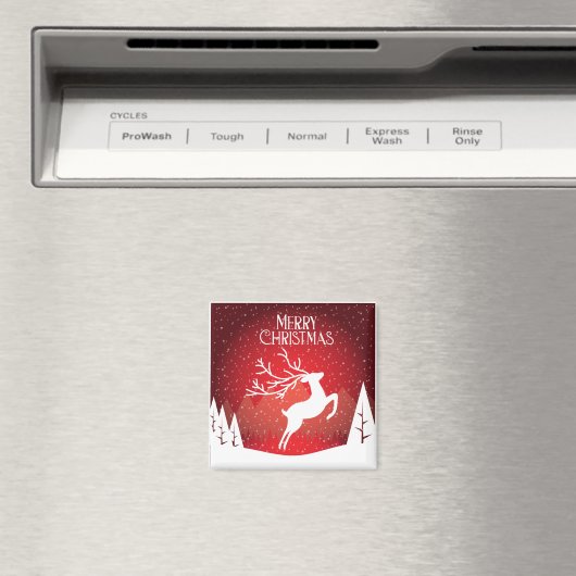 Vrolijk kerstcadeau magneet (Insitu (Vaatwasser))