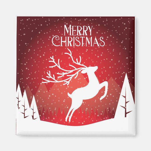 Vrolijk kerstcadeau magneet (Voorkant)