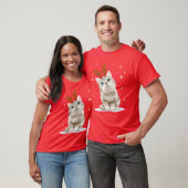 Vrolijk kerstcadeau met rendieren die overeenkomen t-shirt (Unisex)
