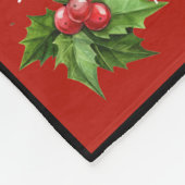 Vrolijk kerstcadeau met rode vrachtwagen, kerst. fleece deken (Hoek)