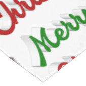 Vrolijk kerstcadeau met rood groen script tafelkleed (Gekanteld)