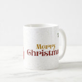 Vrolijk kerstcadeau, modern kerstcadeau koffiemok (Voorkant rechts)