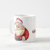 Vrolijk kerstcadeau, modern kerstcadeau koffiemok (Voorkant links)