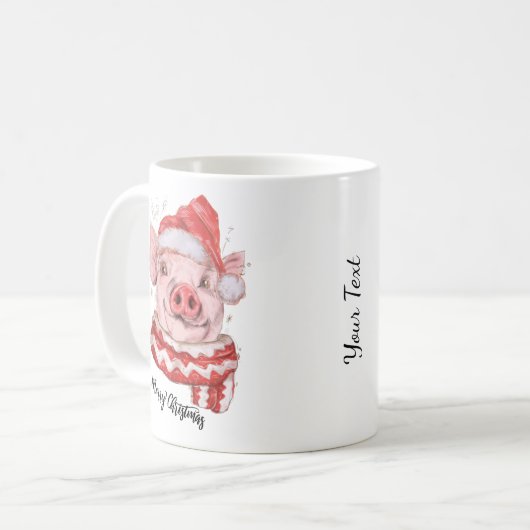 Vrolijk kerstcadeau op maat Mok koffie (Voorkant links)