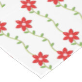 Vrolijk kerstcadeau, Poinsettia White Floral Tafelkleed (Gekanteld)