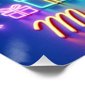 Vrolijk kerstcadeau Poster (Hoek)