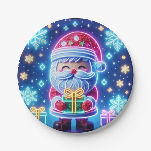 Vrolijk kerstcadeau Poster Papieren Bordje (Voorkant)