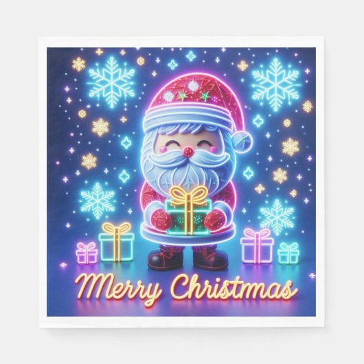 Vrolijk kerstcadeau Poster Servet (Voorkant)