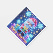 Vrolijk kerstcadeau Poster Servet (Hoek)