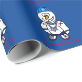 Vrolijk kerstcadeau, Rapper Snowman wrapping Paper Cadeaupapier (Rol Hoek)