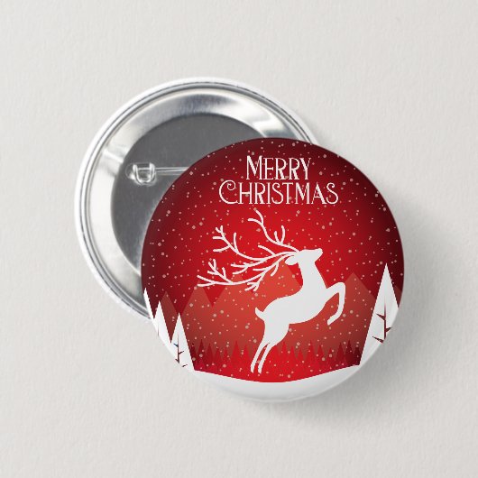 Vrolijk kerstcadeau ronde button 5,7 cm (Voorkant /achterkant)