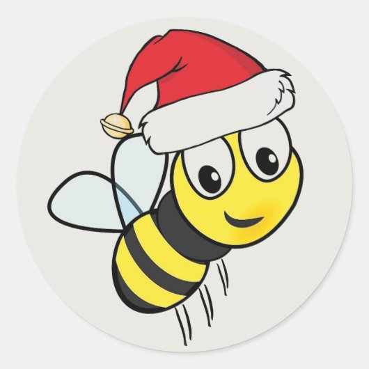 Vrolijk kerstcadeau ronde sticker (Voorkant)