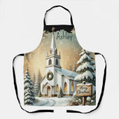 Vrolijk kerstcadeau Schort (Voorkant)