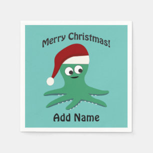 Vrolijk kerstcadeau servet