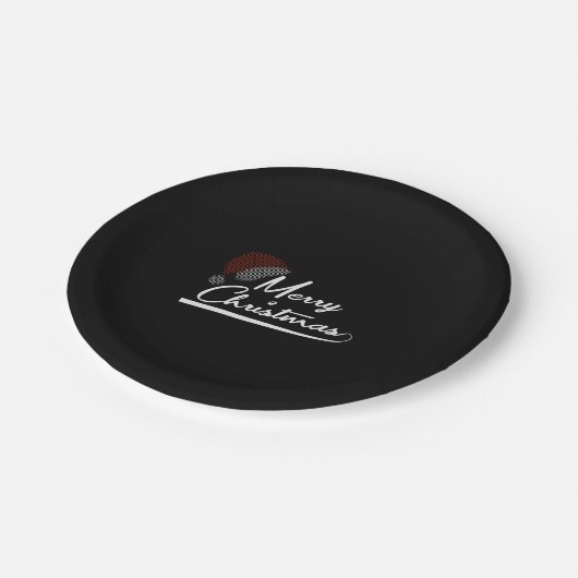 Vrolijk kerstcadeau Sinterklaas Papieren Bordje (Gekanteld)