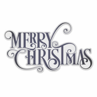 Vrolijk kerstcadeau sticker