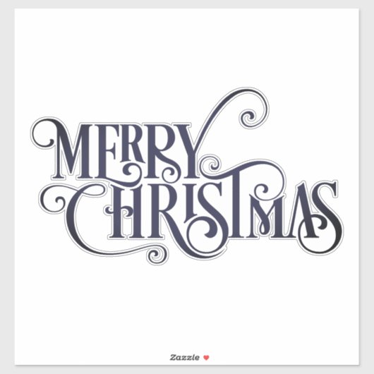 Vrolijk kerstcadeau sticker (Vel)