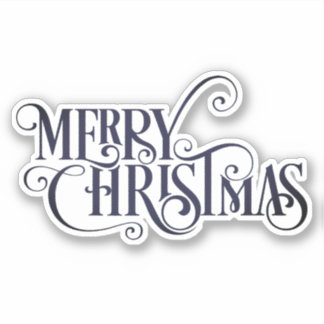 Vrolijk kerstcadeau sticker