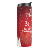 Vrolijk kerstcadeau thermosbeker (Gedraaid links)