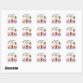 Vrolijk kerstcadeau voor 1 stickers (Vel)