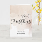 Vrolijk kerstcadeau voor boyvriend Fiancé Kaart (Gele Bloem)