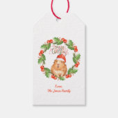 Vrolijk kerstcadeau voor cavia's Labels Cadeaulabel (Voorkant)