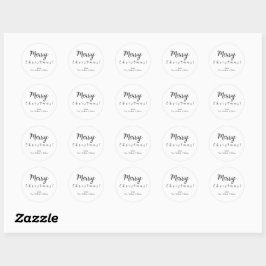 Vrolijk kerstcadeau voor familie en vrienden ronde sticker