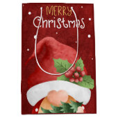 Vrolijk kerstcadeau voor gemiddeld cadeau medium cadeauzakje (Voorkant)