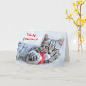 Vrolijk kerstcadeau voor kerstcadeau kaart (Gele Bloem)