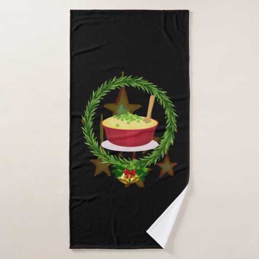 Vrolijk kerstcadeau voor Kerstmis Familie Badhanddoek (Badhanddoek)
