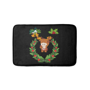 Vrolijk kerstcadeau voor Kerstmis Familie Badmat