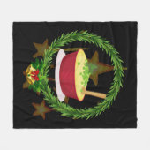 Vrolijk kerstcadeau voor Kerstmis Familie Fleece Deken (Voorkant (Horizontaal))