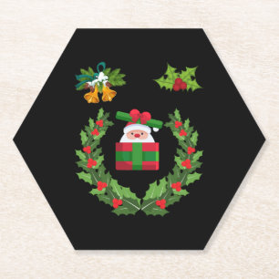 Vrolijk kerstcadeau voor Kerstmis Familie Kartonnen Onderzetters