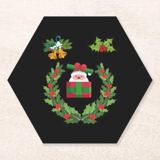 Vrolijk kerstcadeau voor Kerstmis Familie Kartonnen Onderzetters (Voorkant)