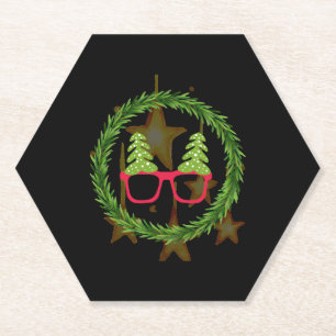 Vrolijk kerstcadeau voor Kerstmis Familie Kartonnen Onderzetters