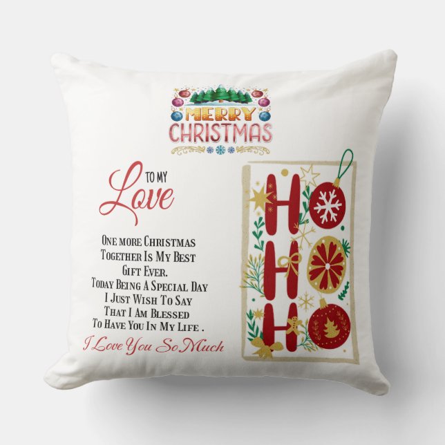 Vrolijk kerstcadeau voor mijn liefde kussen (Voorkant)