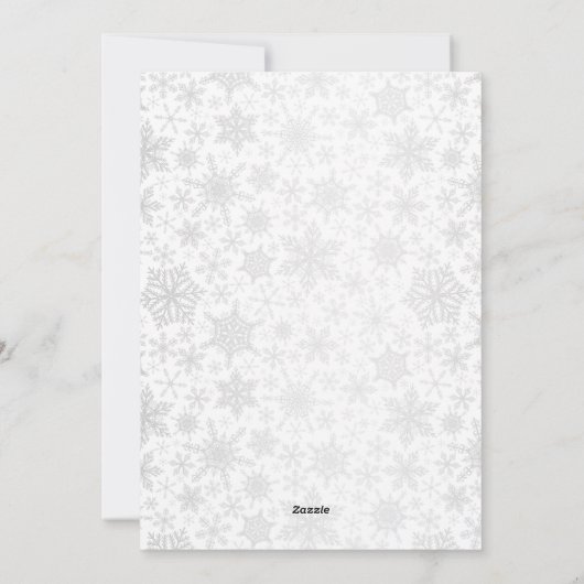 Vrolijk kerstcadeau wit Blauwgroen blauw modern Feestdagenkaart (Achterkant)