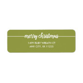 Vrolijk kerstcadeauadres, elke kleur! etiket (Voorkant)