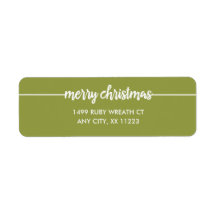 Vrolijk kerstcadeauadres, elke kleur!