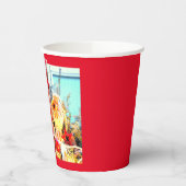 Vrolijk kerstcadeauengeltje papieren bekers (Links)