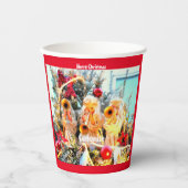 Vrolijk kerstcadeauengeltje papieren bekers (Voorkant)