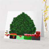 Vrolijk kerstcadeaukaartje kaart (Gele Bloem)