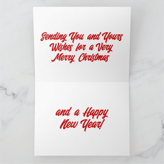 Vrolijk kerstcadeaukaartje kaart (Binnen)