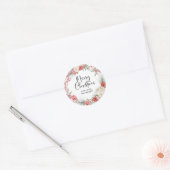 Vrolijk kerstcadeaulabel Moderne Sticker (Envelop)
