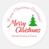 Vrolijk kerstcadeaulabel voor Label (Voorkant)