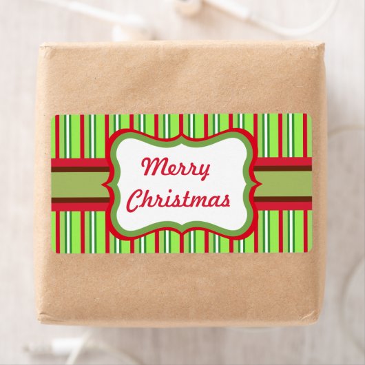 Vrolijk kerstcadeaulabel voor Label (Insitu)