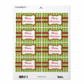 Vrolijk kerstcadeaulabel voor Label (Full Sheet)