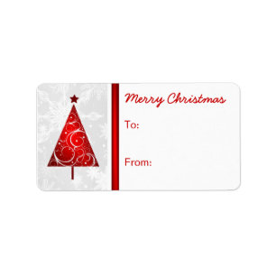 Vrolijk kerstcadeaulabel voor Label